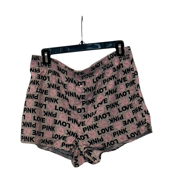 Women’s Victoria’s Love Pink Flannel Cotton Sleep Boxy Shorts, size L - Picture 5 of 7